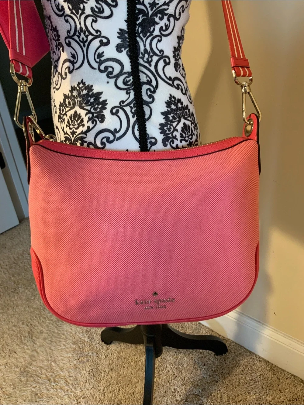 Kate Spade Rosie Crossbody Shoulder Bag Canvas and Leather